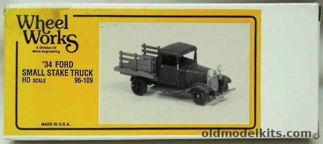 Wheel Works 1/87 1934 Foird Small Stake Truck - HO Scale, 96-109 plastic model kit